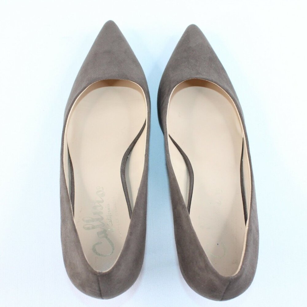 Callisto Of California Athena Alexander Womens Sz 9M Brown Faux Suede Heels - Picture 5 of 11